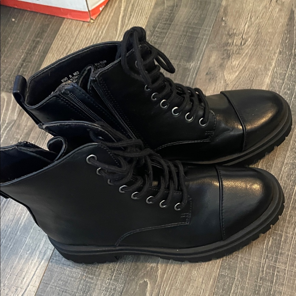 Kohl's Black Combat & Moto Boots